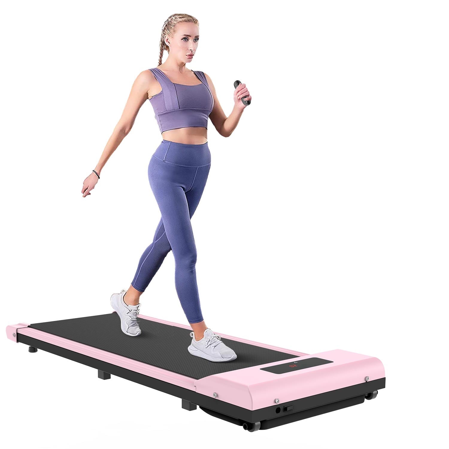 Home Fitness Code Ultra Slim Under Desk Treadmill for Home/Office, No Assembly Required, Black