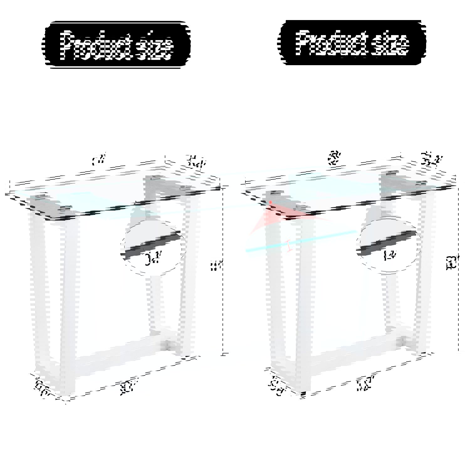 Modern Glass Dining Table Set with 4 Lattice High Back Chairs