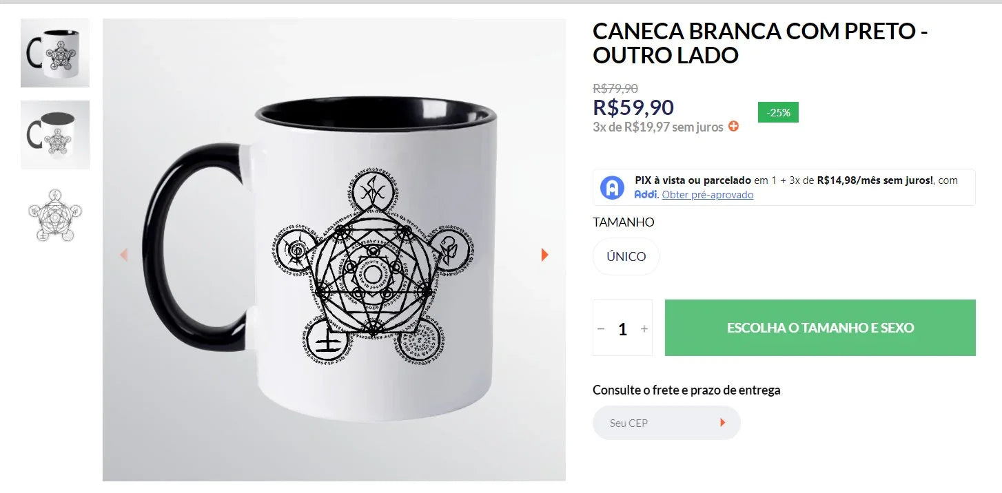 Personal Shopper | Buy from Brazil - KIT 3 items (Black T-shirt, Long Sleeve Shirt, White Mug)