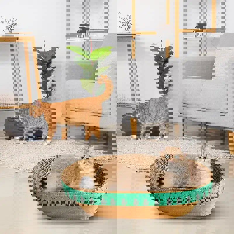 Sturdy Corrugated Cardboard Cat Scratcher for Indoor Play