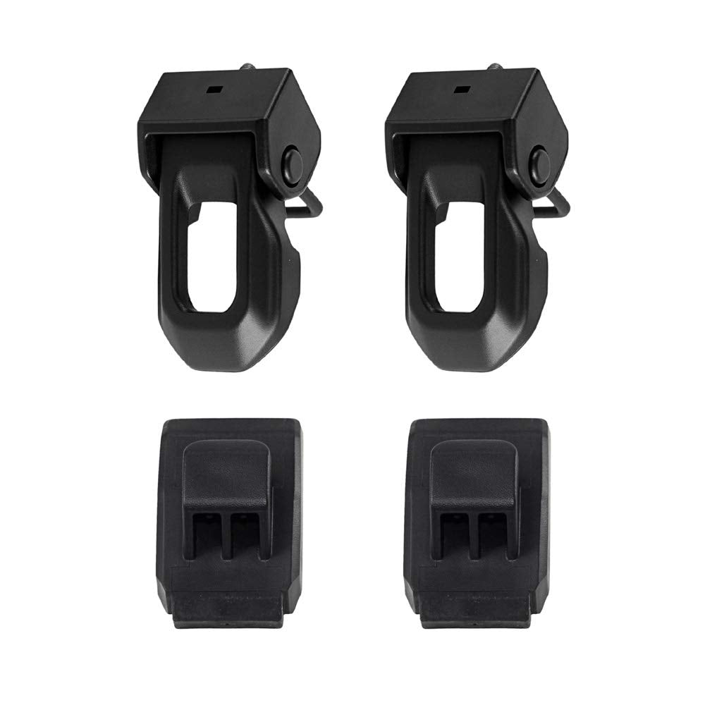 MAD BABOON 1 Pair of 18-23 JEEP WRANGLER JL Hood Latch Hood Catch Buckle Kit Black with Lock