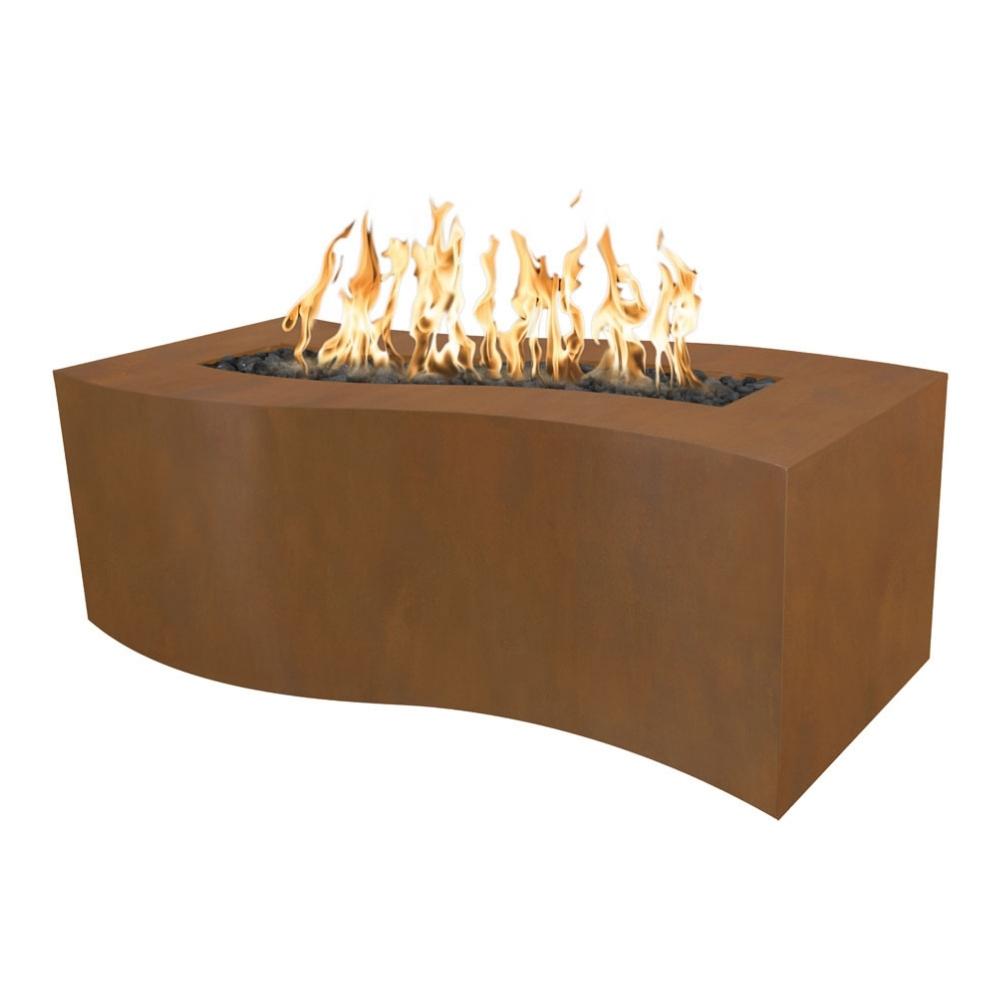 Billow Rectangular Steel Gas Fire Pit Table with Match Lit System