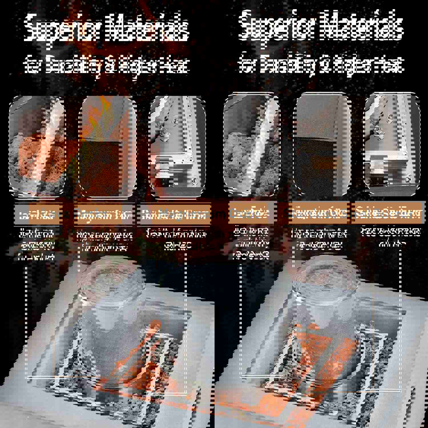 Tangkula 28 Fire Pit Table with Fountain, 50,000 BTU Square Fire Table with Stainless Steel Burner