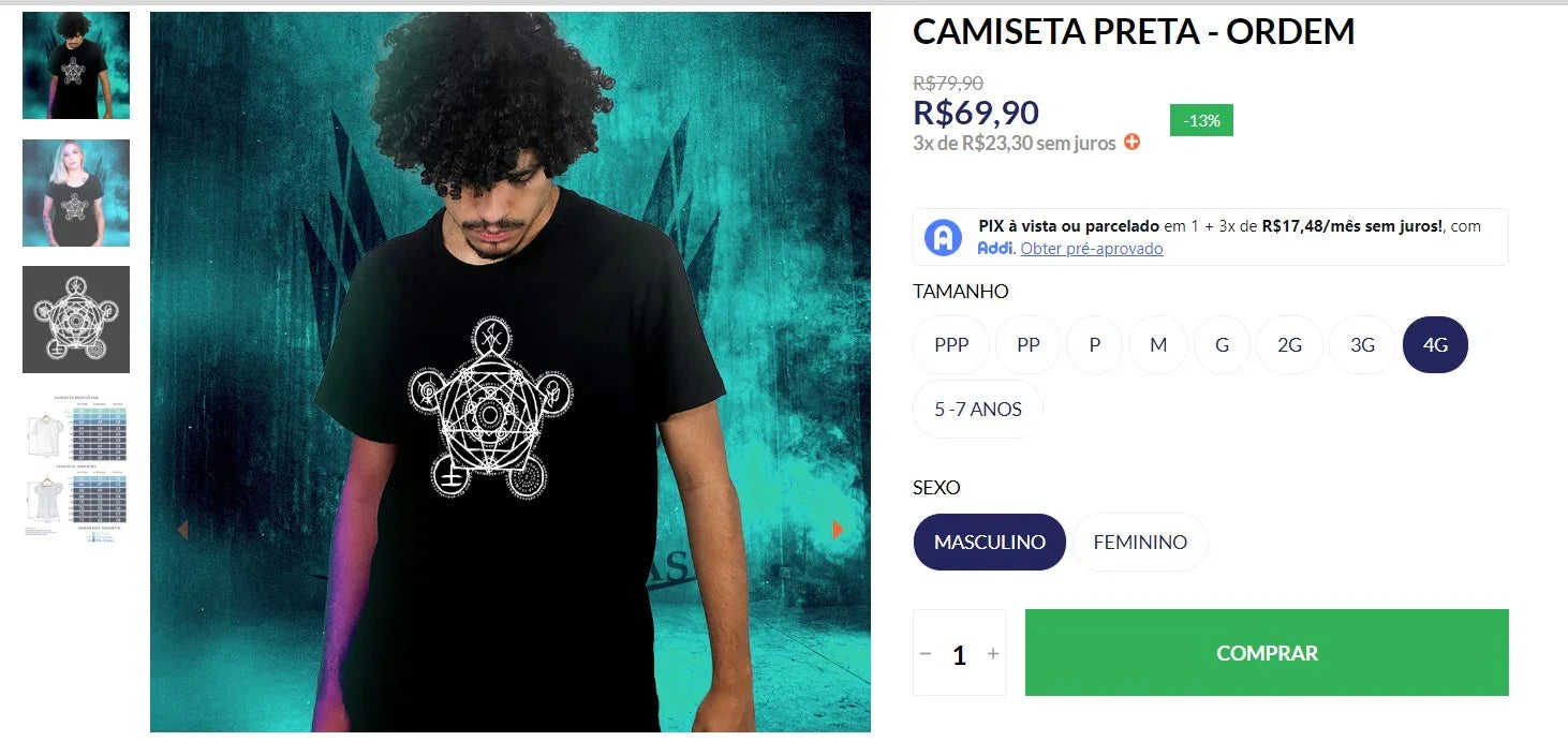 Personal Shopper | Buy from Brazil - KIT 3 items (Black T-shirt, Long Sleeve Shirt, White Mug)