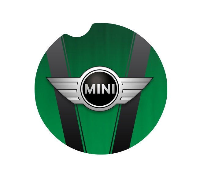 Mini Cooper Car Coasters - Set of 2 Sandstone Coasters