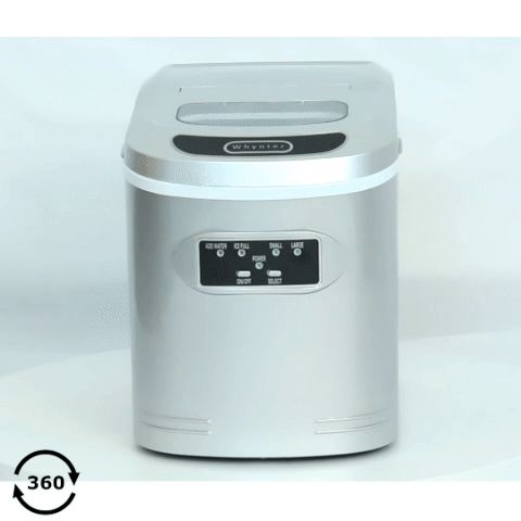 Whynter Compact Portable Ice Maker 27 lb Capacity – Metallic Silver IMC-270MS