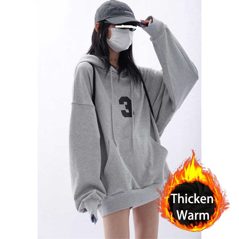 Trizchlor Embroidered Women's Sweater - Autumn Winter Oversize Hoodie