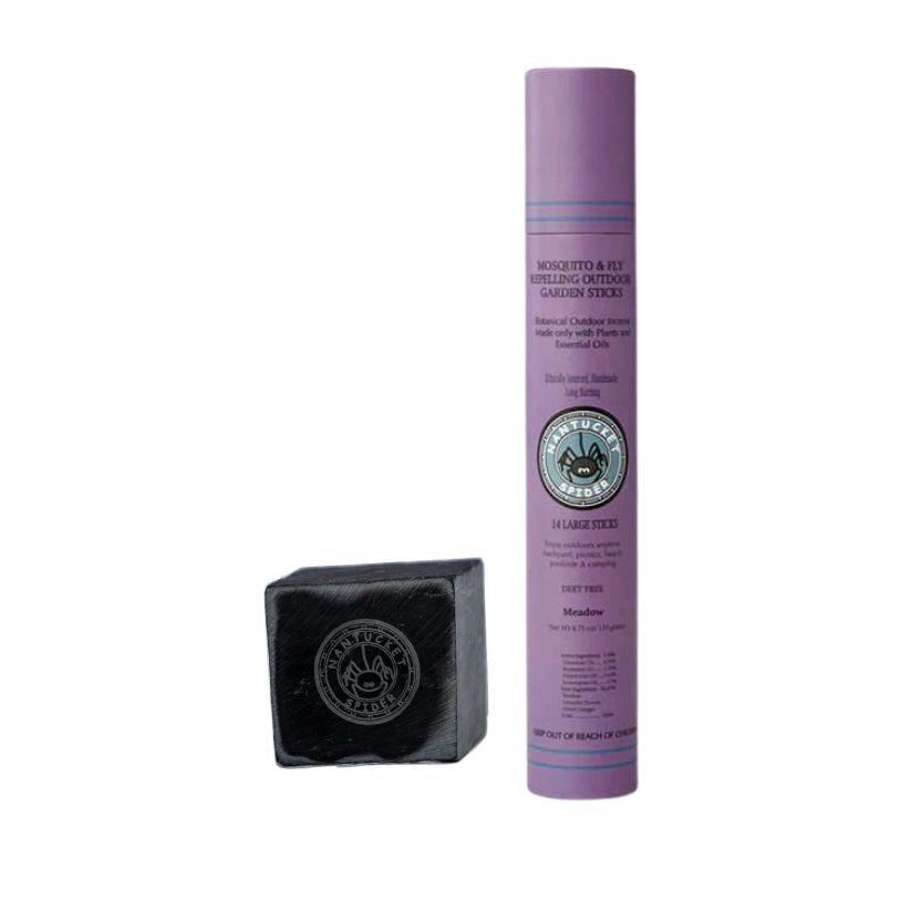 Mosquito & Fly Repelling Outdoor Garden Incense Sticks with Stone Block Holder