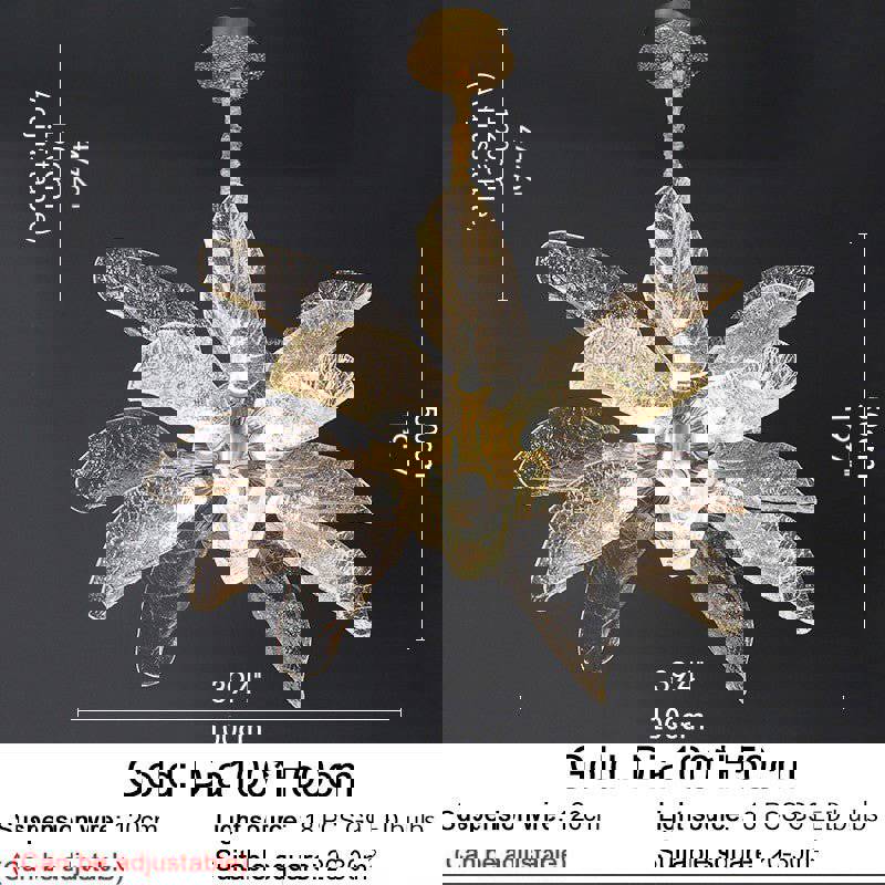 MIRODEMI® Creative LED Leaf-Shaped Chandelier for Living Room and Kitchen