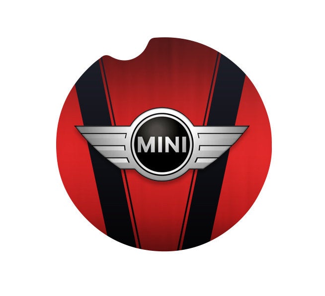 Mini Cooper Car Coasters - Set of 2 Sandstone Coasters