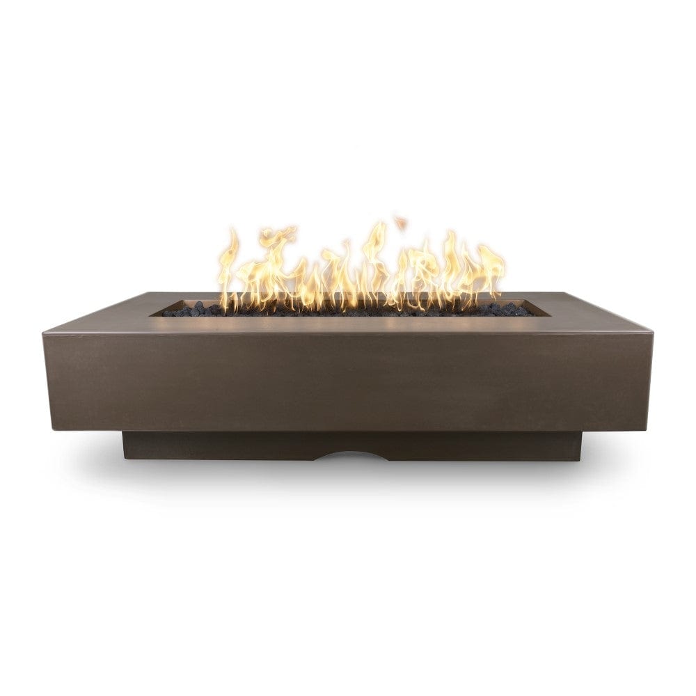 Top Fires Del Mar 96-Inch Rectangular GFRC Gas Fire Pit - Electronic Ignition