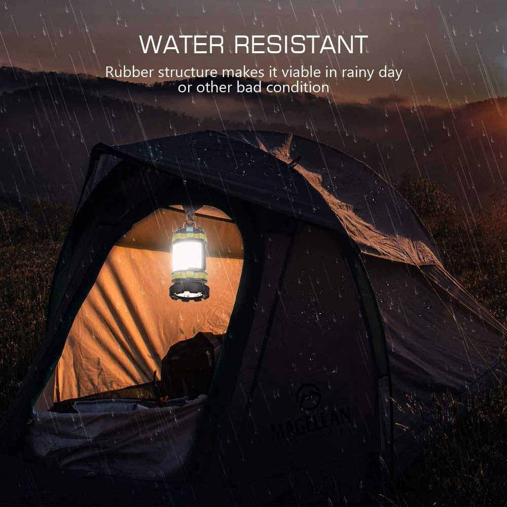 New LED Camping Lantern - Rechargeable, 3000mAh Power Bank, Waterproof Flashlight