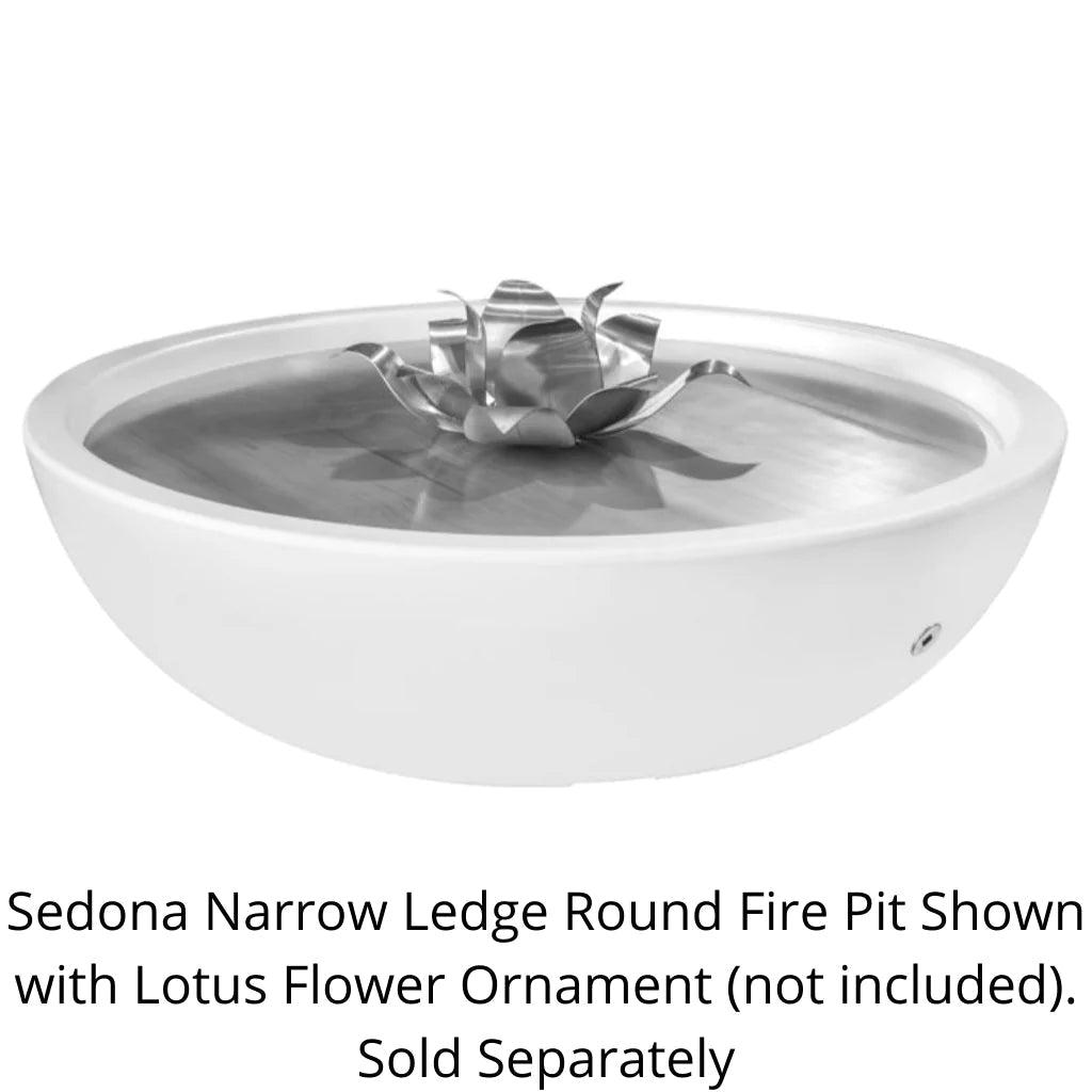 The Outdoor Plus - Sedona Narrow Ledge GFRC Concrete Round Liquid Propane Fire Pit 60