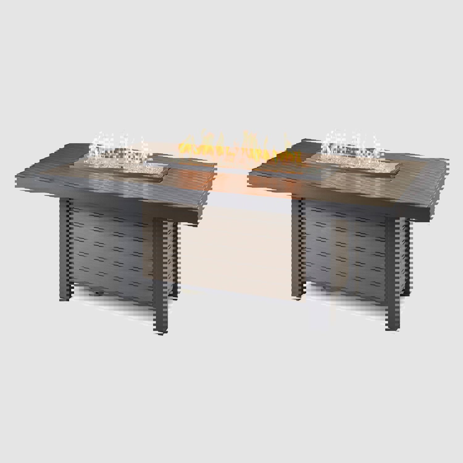 Kenwood and Brooks Linear Dining Height Gas Fire Pit Table