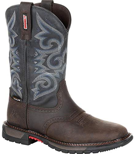 Rocky Women's Original Ride FLX Waterproof Western Work Boot - Soft Toe, Chocolate, Size 8 M