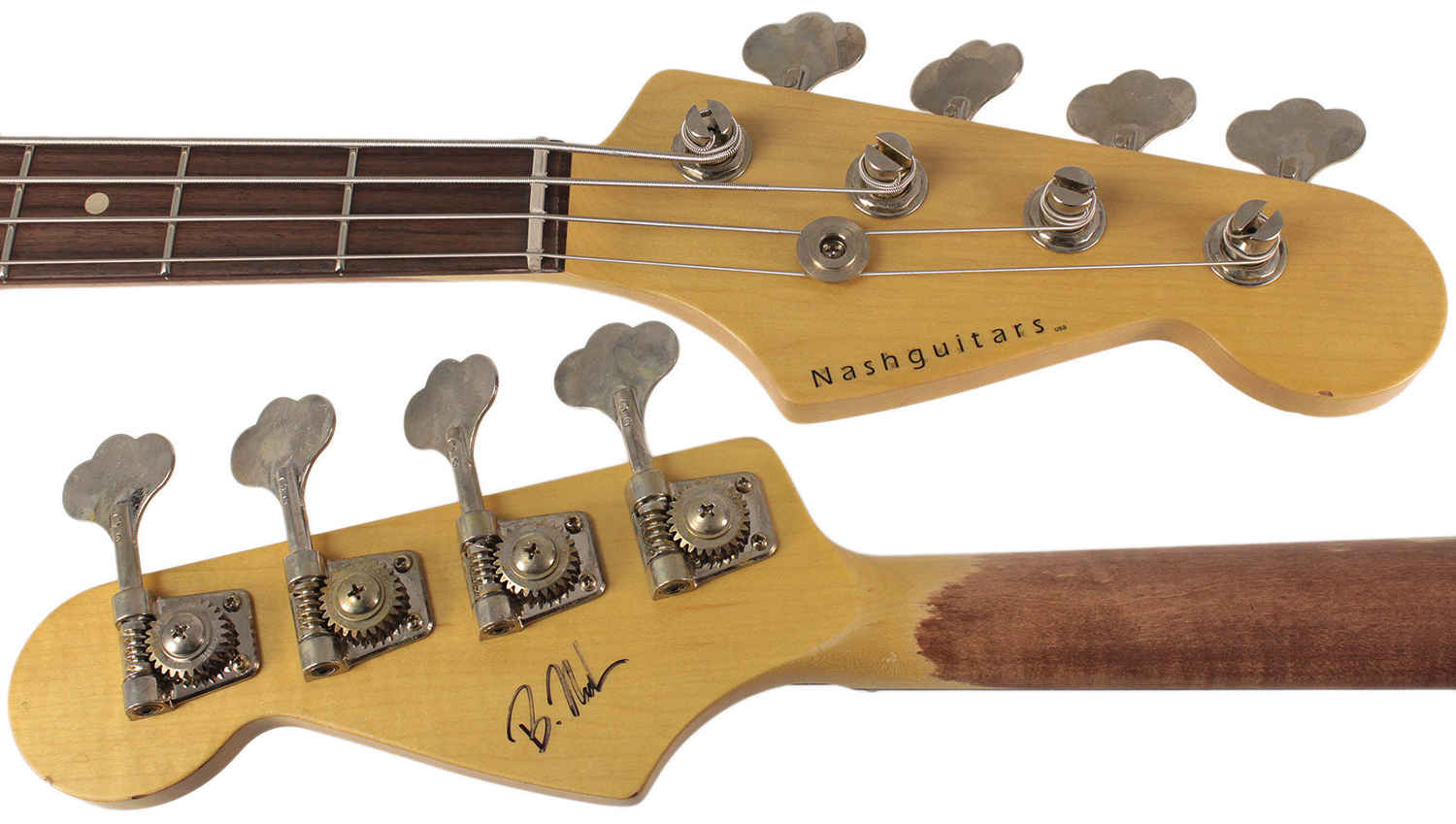 Nash JB-63 Bass Guitar, Salmon, Light Aging