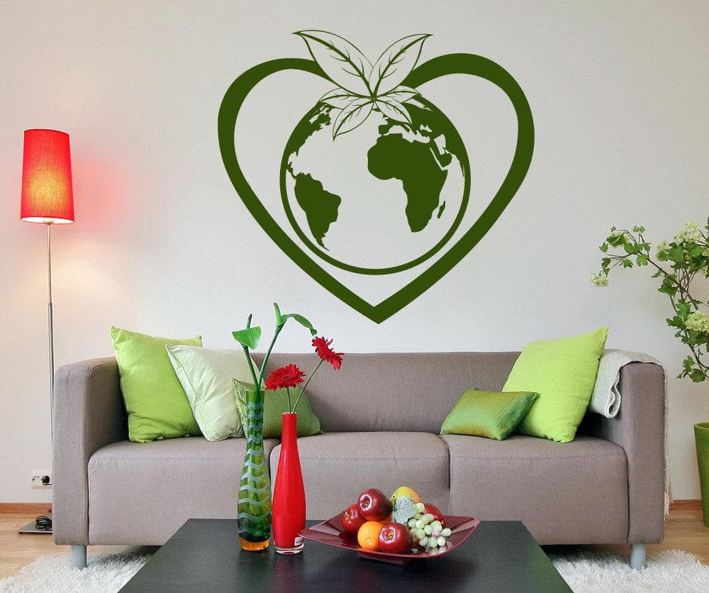 Vinyl Wall Decal Sticker Love Earth #1208 - Removable & Easy to Apply