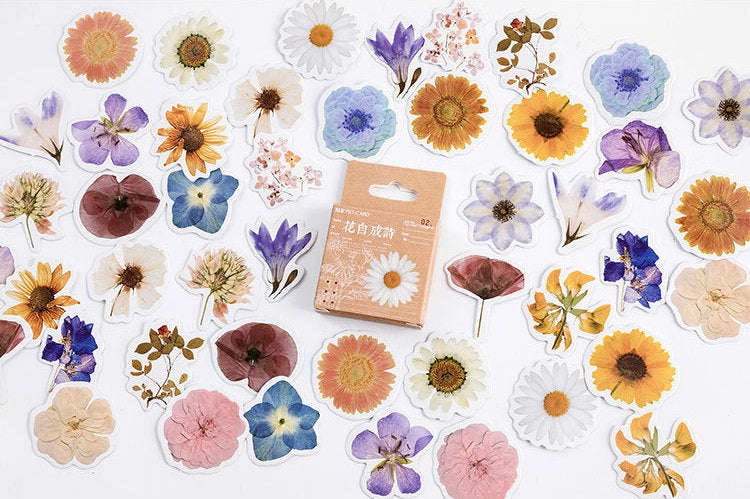 Pressed Flowers Box Stickers Set