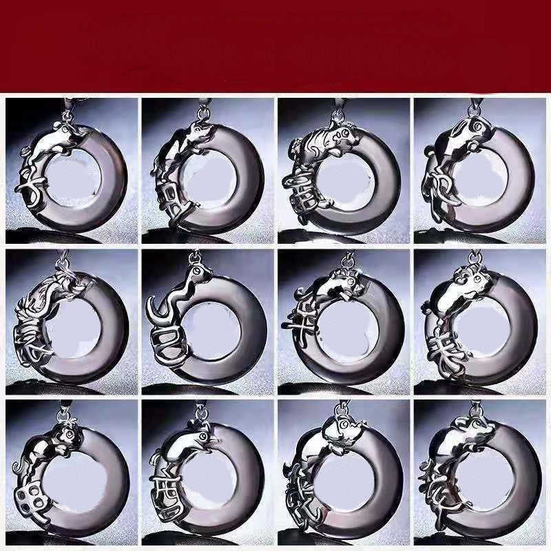 Zodiac Luminous Necklace - Ox Peace Buckle Pendant for Men and Women