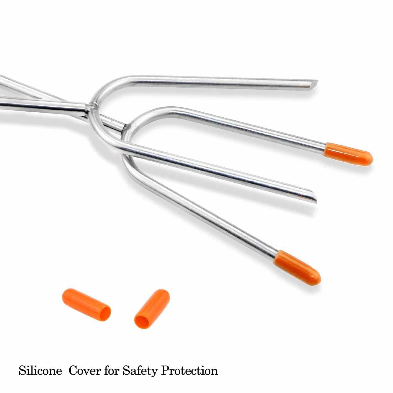 GikPal Marshmallow Roasting Sticks, 6 Pack Extendable Stainless Steel BBQ Skewers for Camping & Bonfire