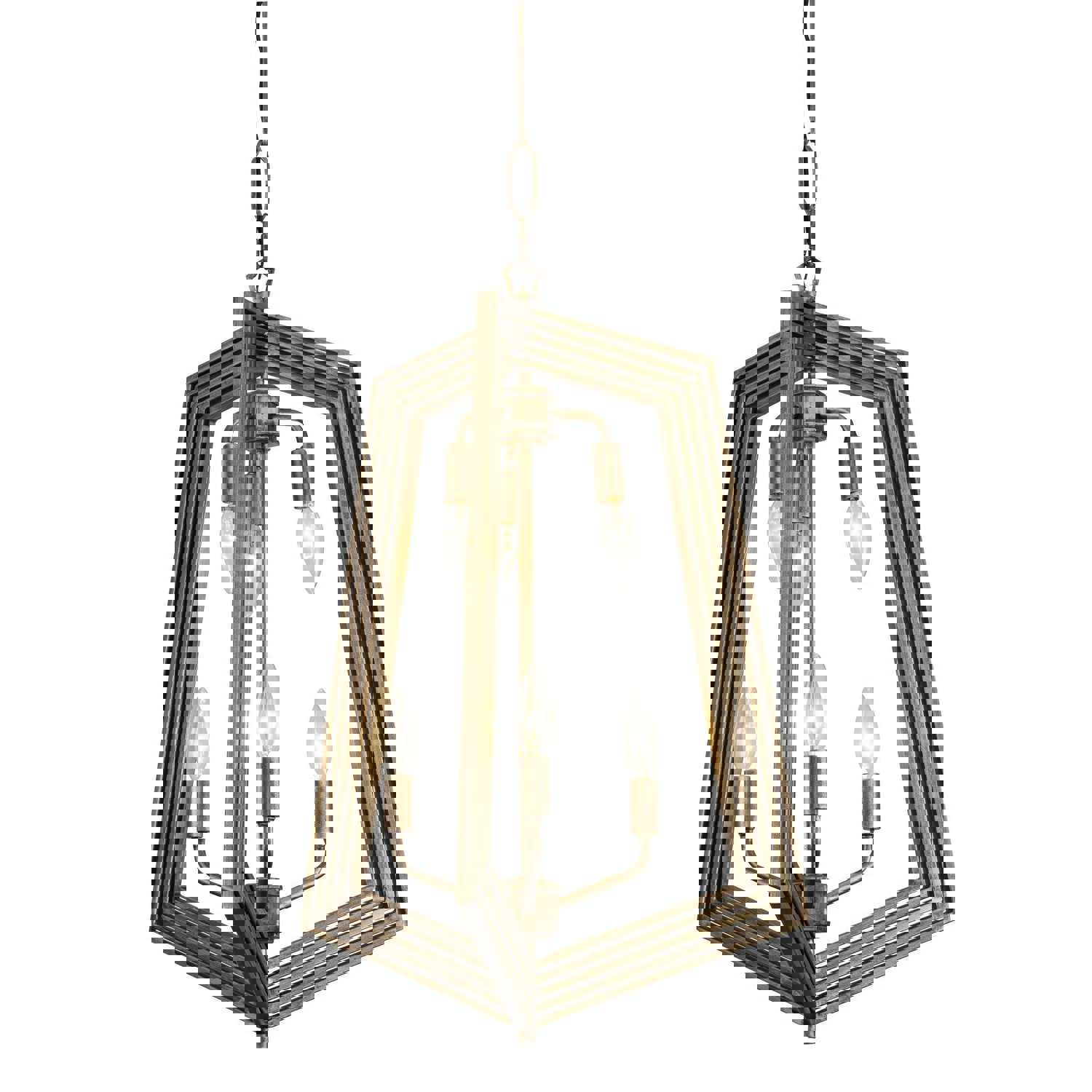 Gymnast 6-Lt Foyer Pendant - Havana Gold