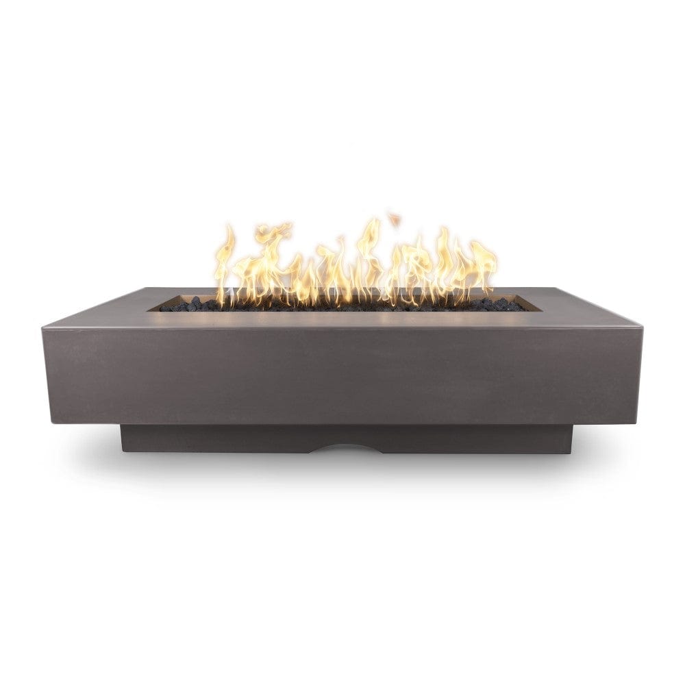 Top Fires Del Mar 96-Inch Rectangular GFRC Gas Fire Pit - Electronic Ignition