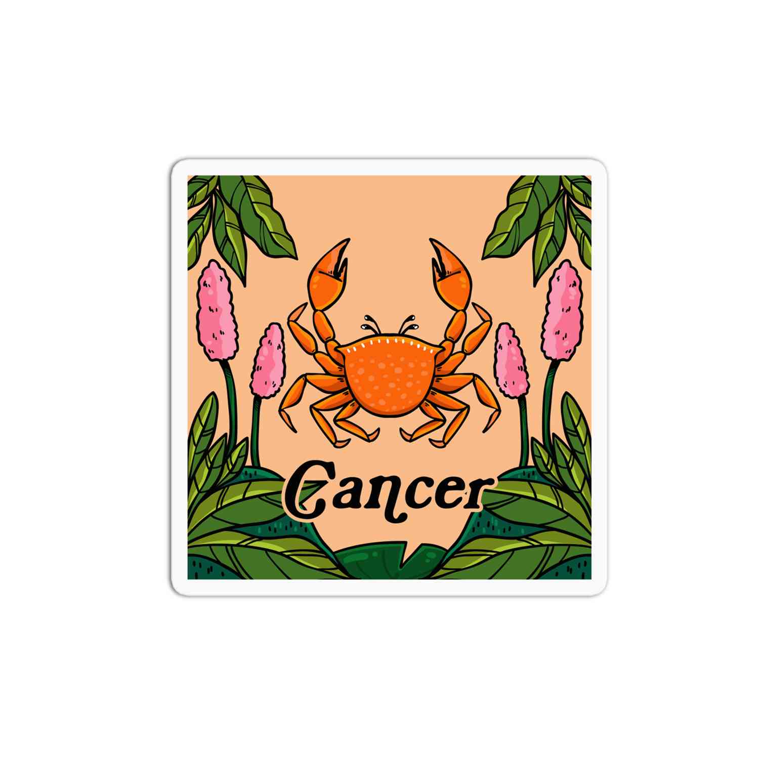 Cancer Zodiac Sign Sticker - Waterproof & Dishwasher Safe