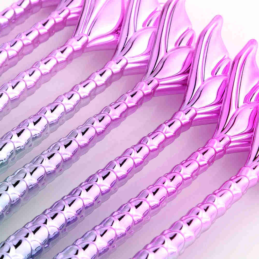 Professional Mermaid Makeup Brushes Set - High Quality Eye Shadow Eyeliner Eyebrow Brushes