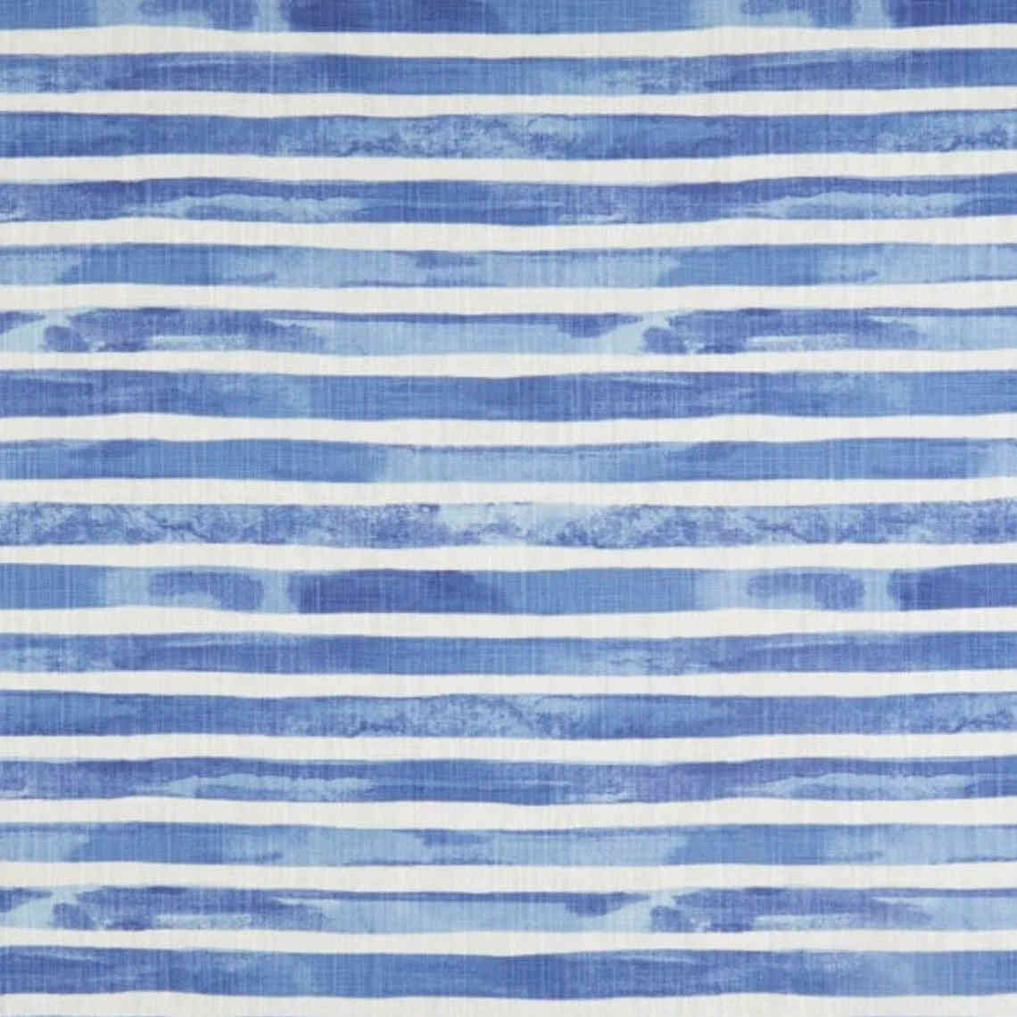 Empress Swag Valance in Nelson Commodore Blue Horizontal Watercolor Stripe
