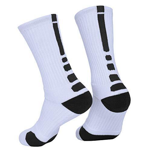 DISILE Elite Basketball Socks - Cushioned Dri-Fit Athletic Crew Socks for Men & Women