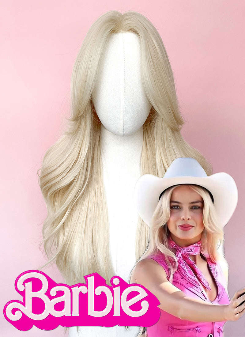 Barbie Long Wavy Light Blonde Lace Front Synthetic Hair Wig LF3299A