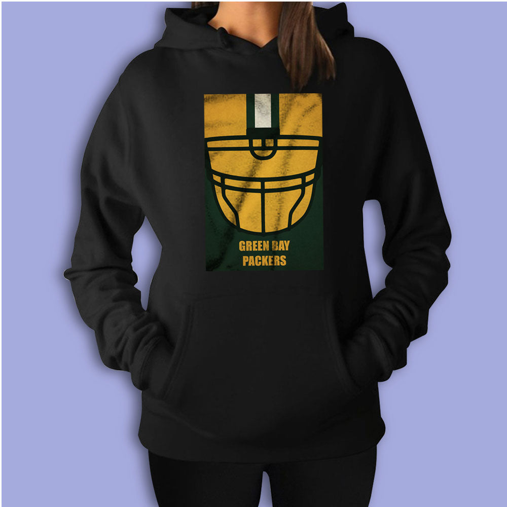 Green Bay Packers Helmet Football Women's Hoodie