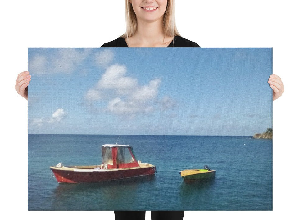 St. Vincent and the Grenadines Canvas Wall Art Boats Bobbing