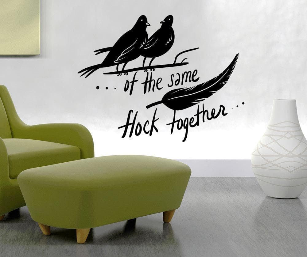 Vinyl Wall Decal Sticker Birds of a Feather #OS_MB1149 - Removable & Easy to Apply