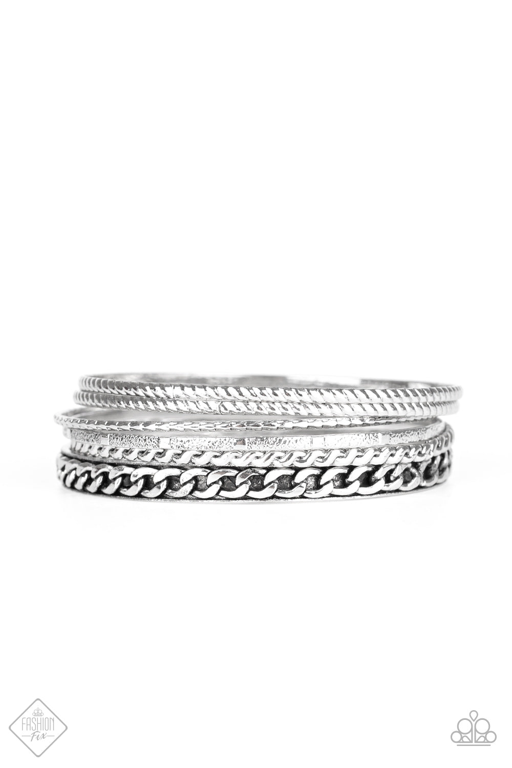 Paparazzi Mayan Mix - Silver - Set of 6 Bracelets