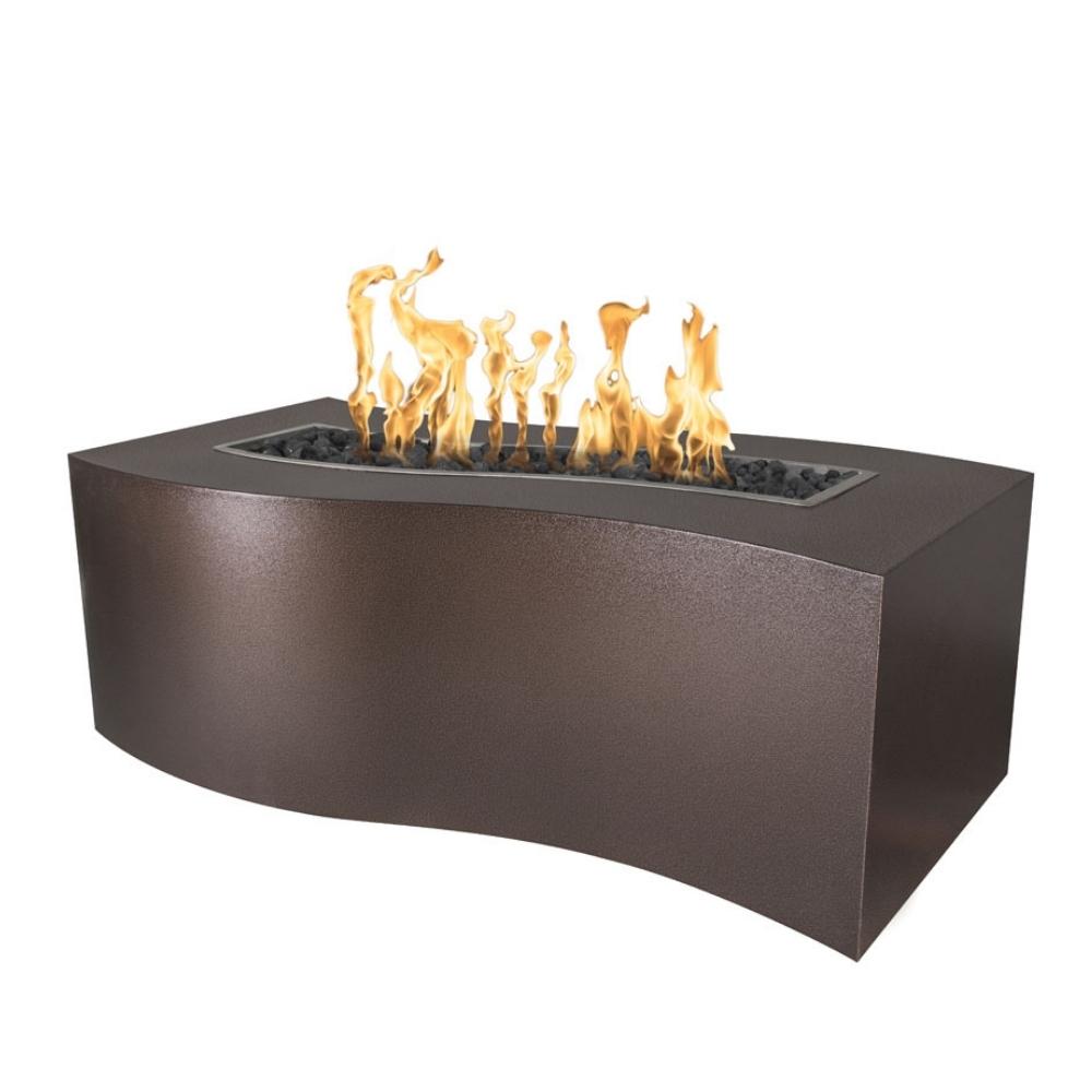 Billow Rectangular Steel Gas Fire Pit Table with Match Lit System
