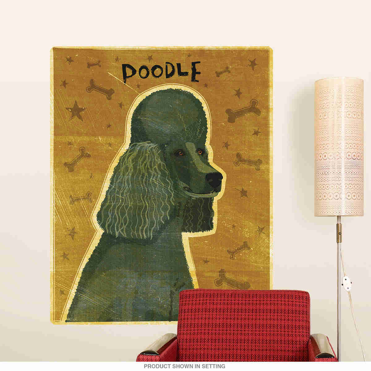 Poodle Black Little Pet Dog Wall Decal
