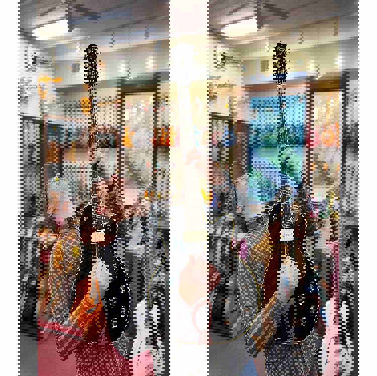 Guild Newark St. Collection M-75 Aristocrat Hollow Body Archtop Guitar, Limited Edition Black Finish