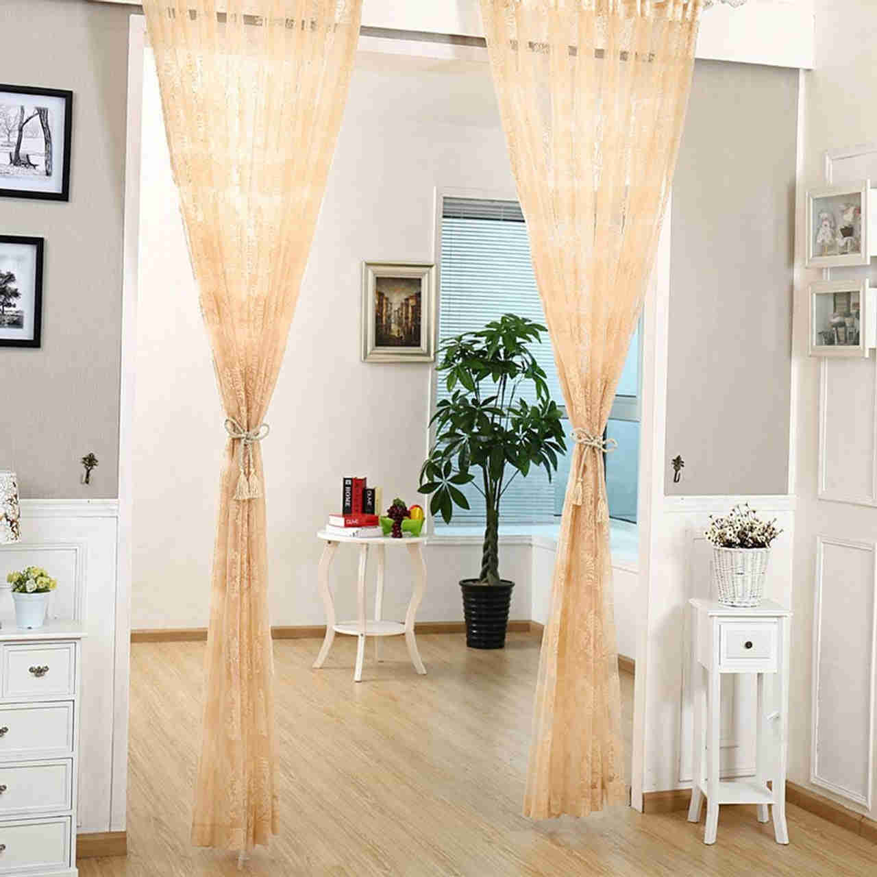 Dolce Mela Sheer Curtain Panels - Larissa 60x100H