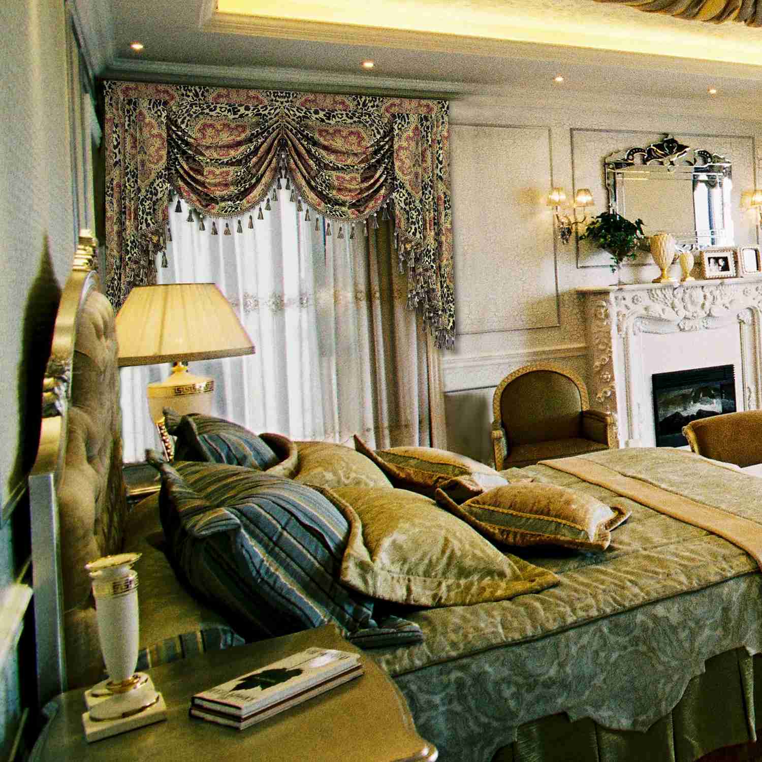 Leopard Print Swag Valance