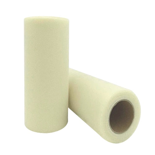 15cm White Organza Roll Tulle Fabric for DIY Tutu Skirt and Party Decor