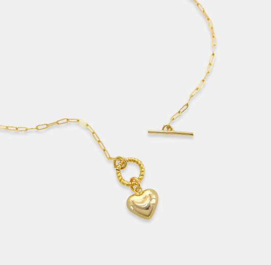 Becca Necklace - Dainty Heart Chain Necklace