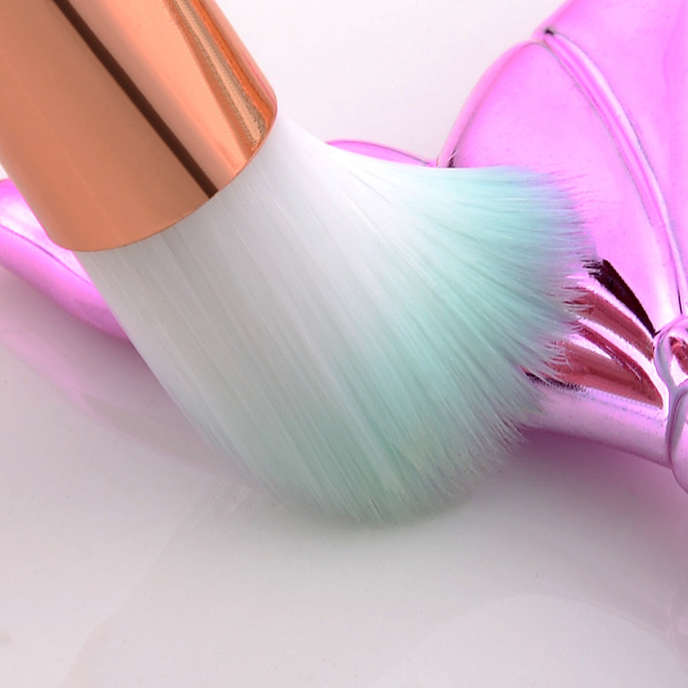 Professional Mermaid Makeup Brushes Set - High Quality Eye Shadow Eyeliner Eyebrow Brushes