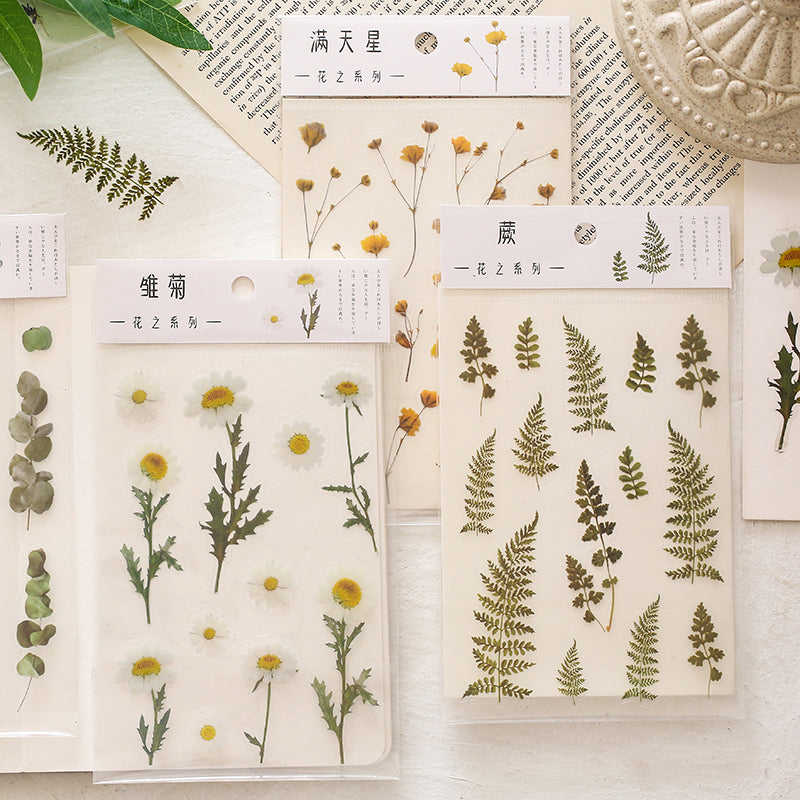 Clear Flowers Sticker Sheet
