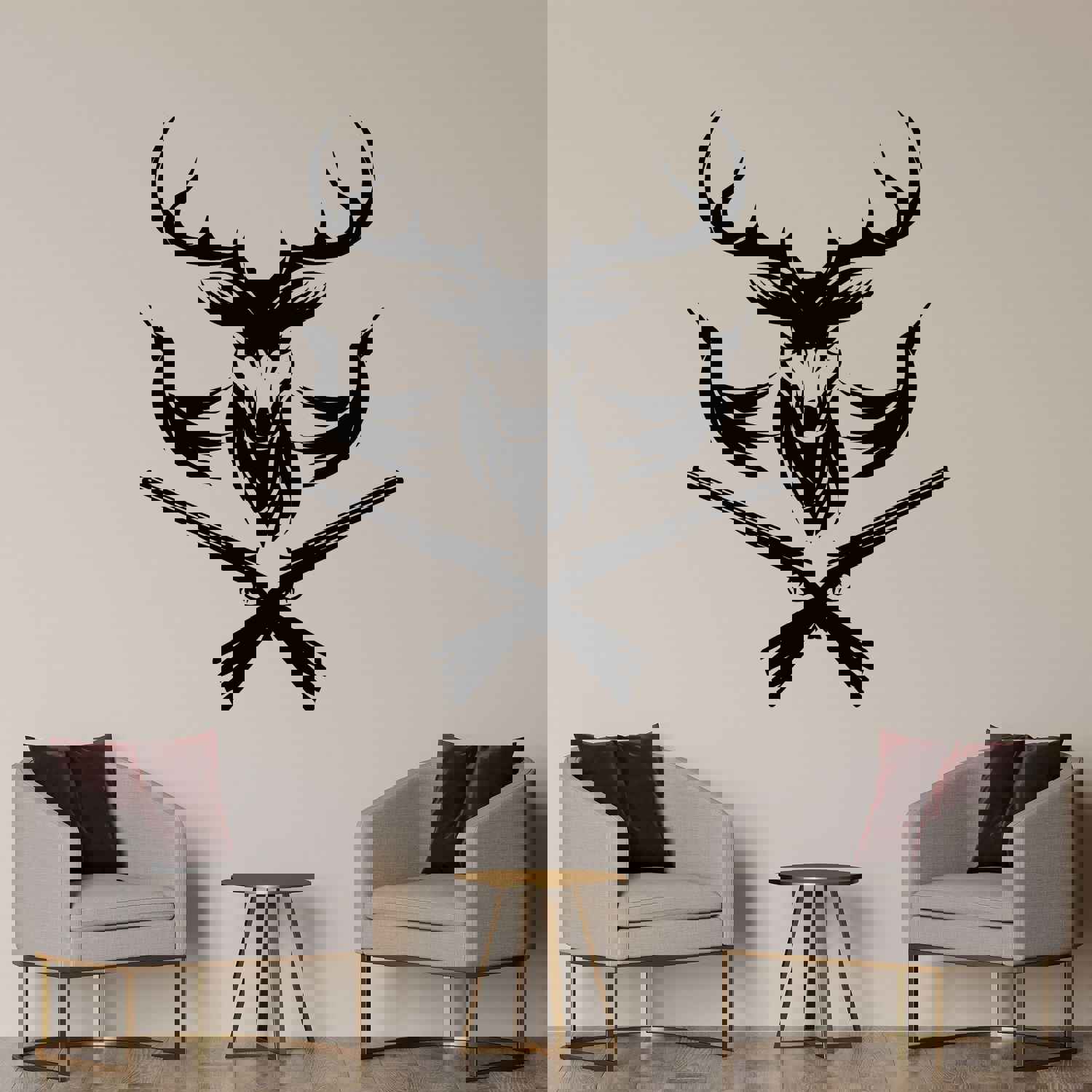 Vinyl Wall Decal Hunting And Fishing Design - Hunter Shop Stickers Mural (g9045)