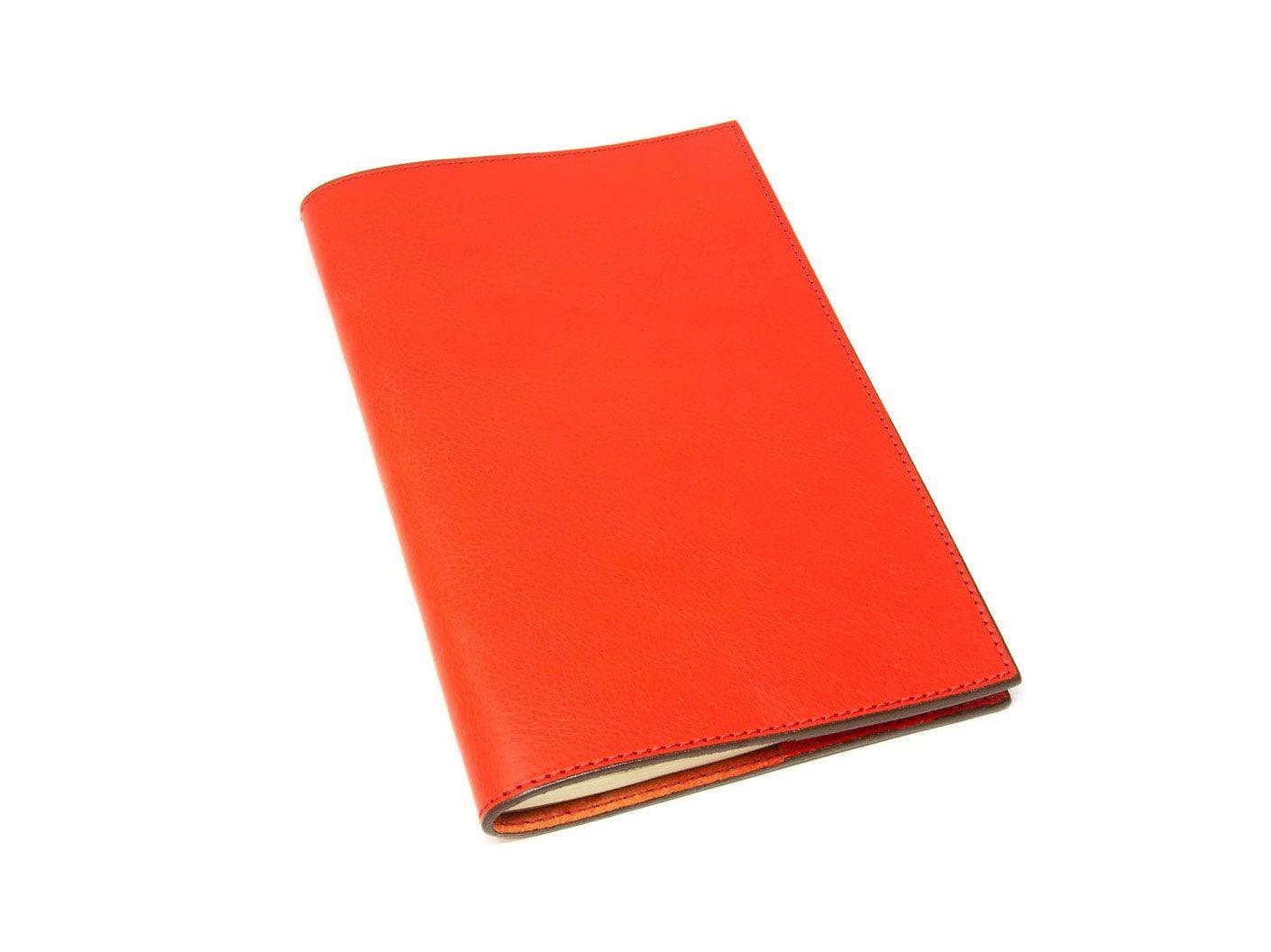 Large Italian Leather Refillable Notebook - Red