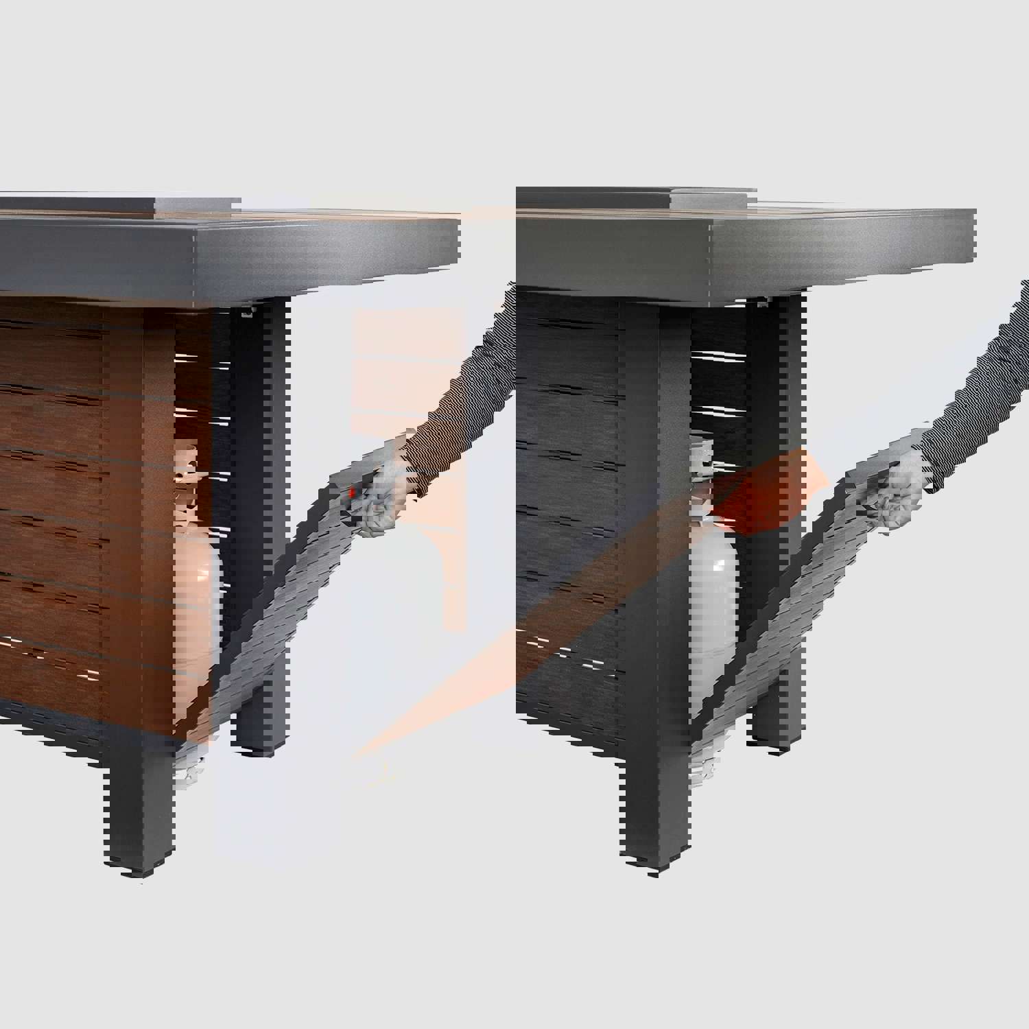 Kenwood and Brooks Linear Dining Height Gas Fire Pit Table