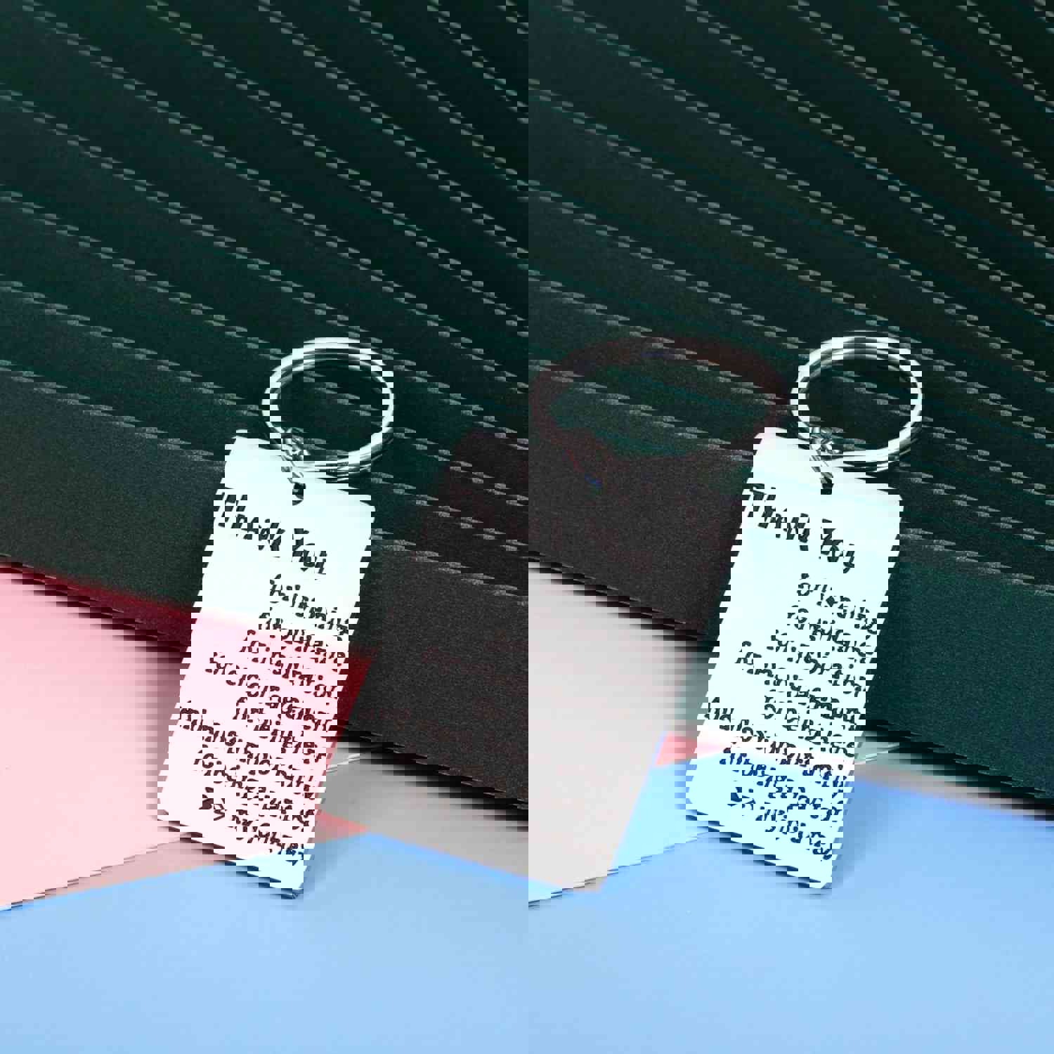 Thank You Keychain Boss Gift for Office Men Women - Appreciation Retirement Farewell Present