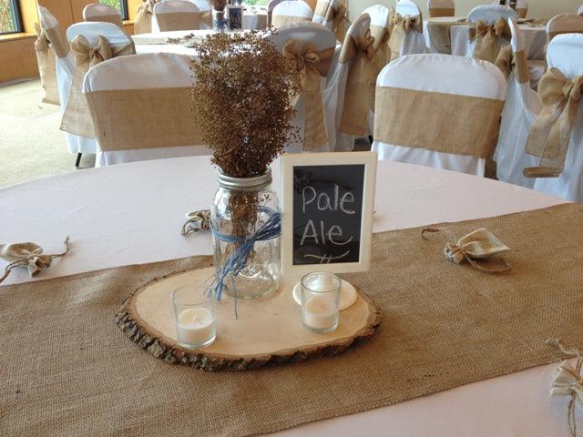 Premium Burlap Table Runner - Natural or Cream White