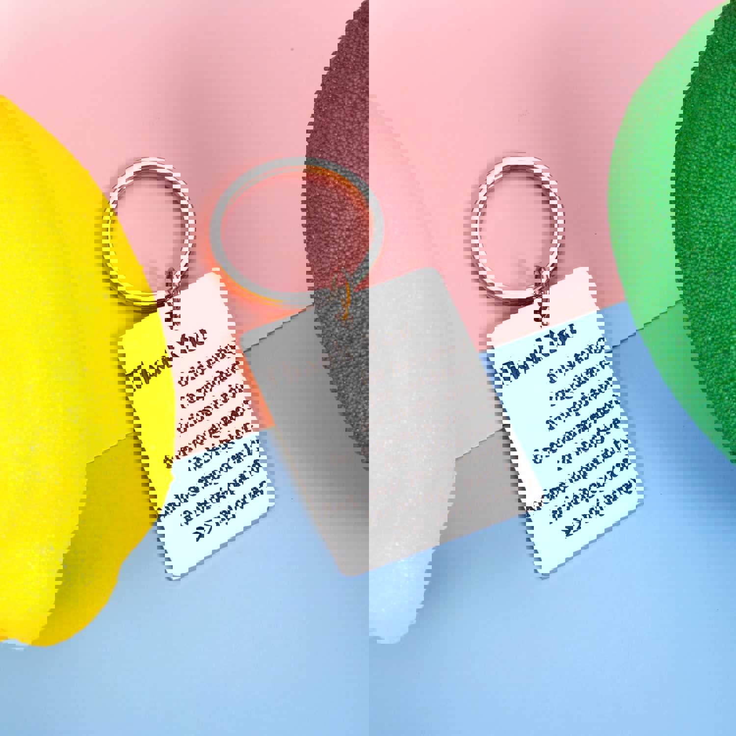 Thank You Keychain Boss Gift for Office Men Women - Appreciation Retirement Farewell Present